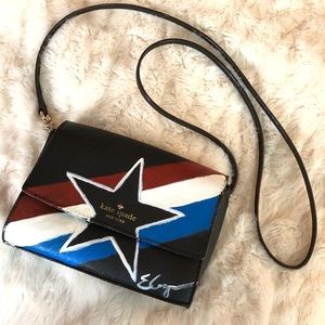 Hand Painted Leather crossbody bag